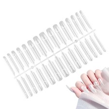 150pcs Nail Form Reusable Transparent Manicure Form Nail Stencil Molds