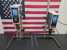 2 Heidolph Hei-TORQUE 100 Overhead Stirrers, 501-61021-00-2, With Stands, Used