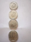 Lot of (4) 90% Silver KENNEDY '64 Half Dollars, Ungraded, Circulated, Uncert. P