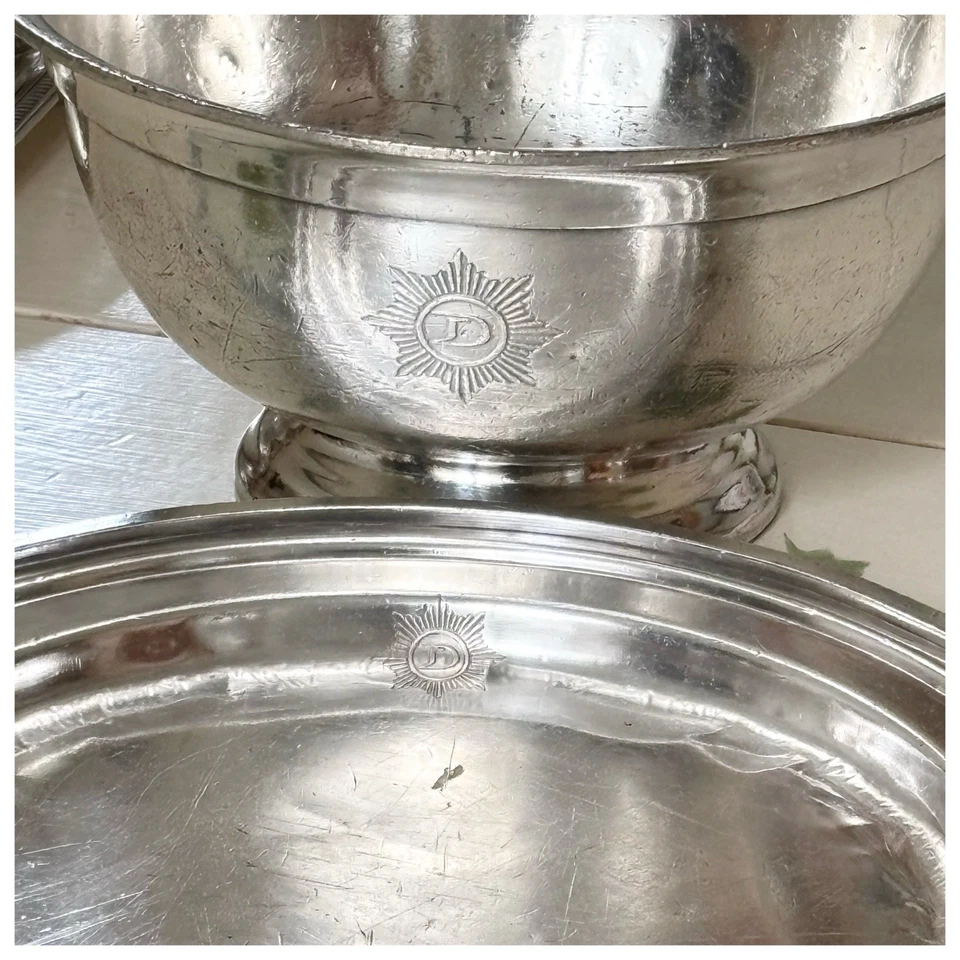 Vintage Silver Plate 10” Platter “Diplomat Hotel” - Image 3 of 4