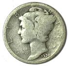 1924 D 10c Mercury Silver Dime Rare Ten Cents Denver