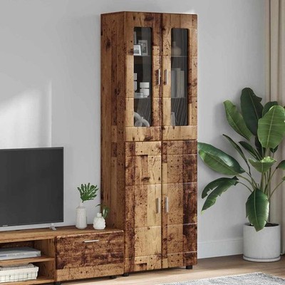Holzschrank mit Speicher Holzwerkstoff Moderne Möbel Hausorganisator vidaXL