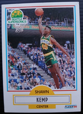 Shawn Kemp NBA Basketball Trading Cards 1990 Fleer 178 Rookie Card 36 Jahre alt