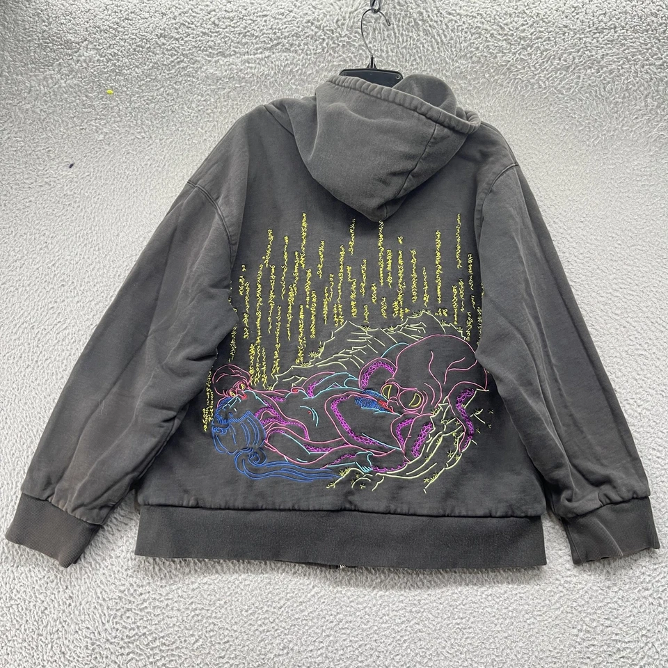 Chaqueta SSUR Manhattan Para Hombres Extra Grande Sudadera con Capucha Pulpo Sudadera Cremallera Completa Calavera Foto 2 de 4