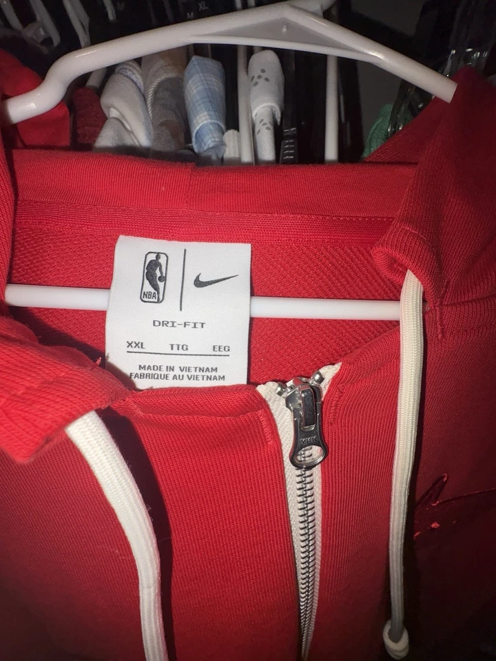 Chaqueta Nike Dri-Fit NBA Chicago Bulls Edición Estándar Cremallera Completa Roja DB1075-657 XXL Foto 4 de 4