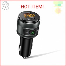 Bluetooth 5.3 FM Transmitter for Car, 3.0 Wireless Bluetooth FM Radio Adapter Mu