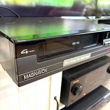 Magnavox VHS HQ 4-Head VHS VCR, OSD, Black Tested Works No Remote