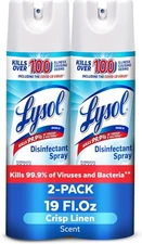 Lysol Disinfectant Spray -  Crisp Linen 19Oz - Pack of 2