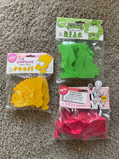 Lot of 3 Sets Wilton Cookie Cutters Looney Tune Simpson Ninja Turtle Free Ship