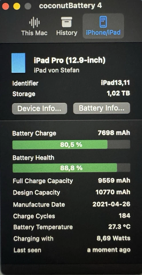 Apple iPad Pro 12.9" 5th gen, 1TB, WiFi + Cellular, Pencil 2, Smartcover - Bild 3 von 4