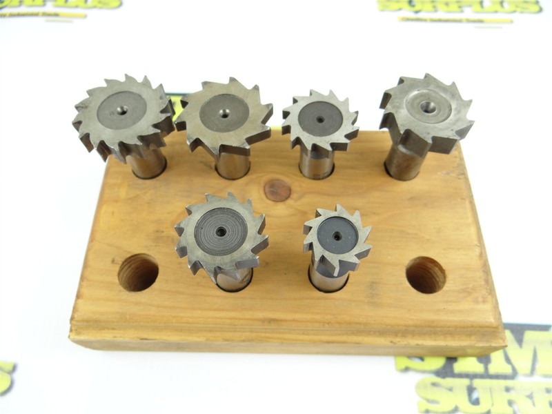 LOT OF 6 ASSORTED HSS KEYSEAT CUTTERS 3/16" TO 5/16" CUT WIDTHS KEO B&S
