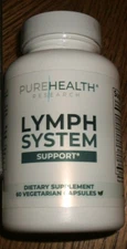 PUREHEALTH RESEARCH Lymph System Support Supplement - 60 capsules 03/27 Exp.