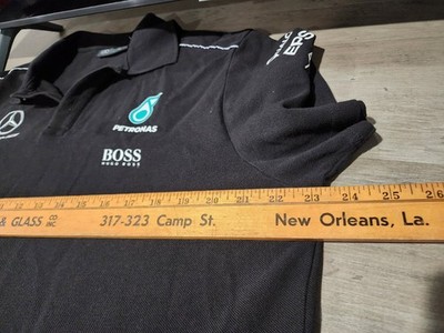 VTG Hugo Boss Black AMG Petronas F1 Racing Polo Shirt Mens XL HTF