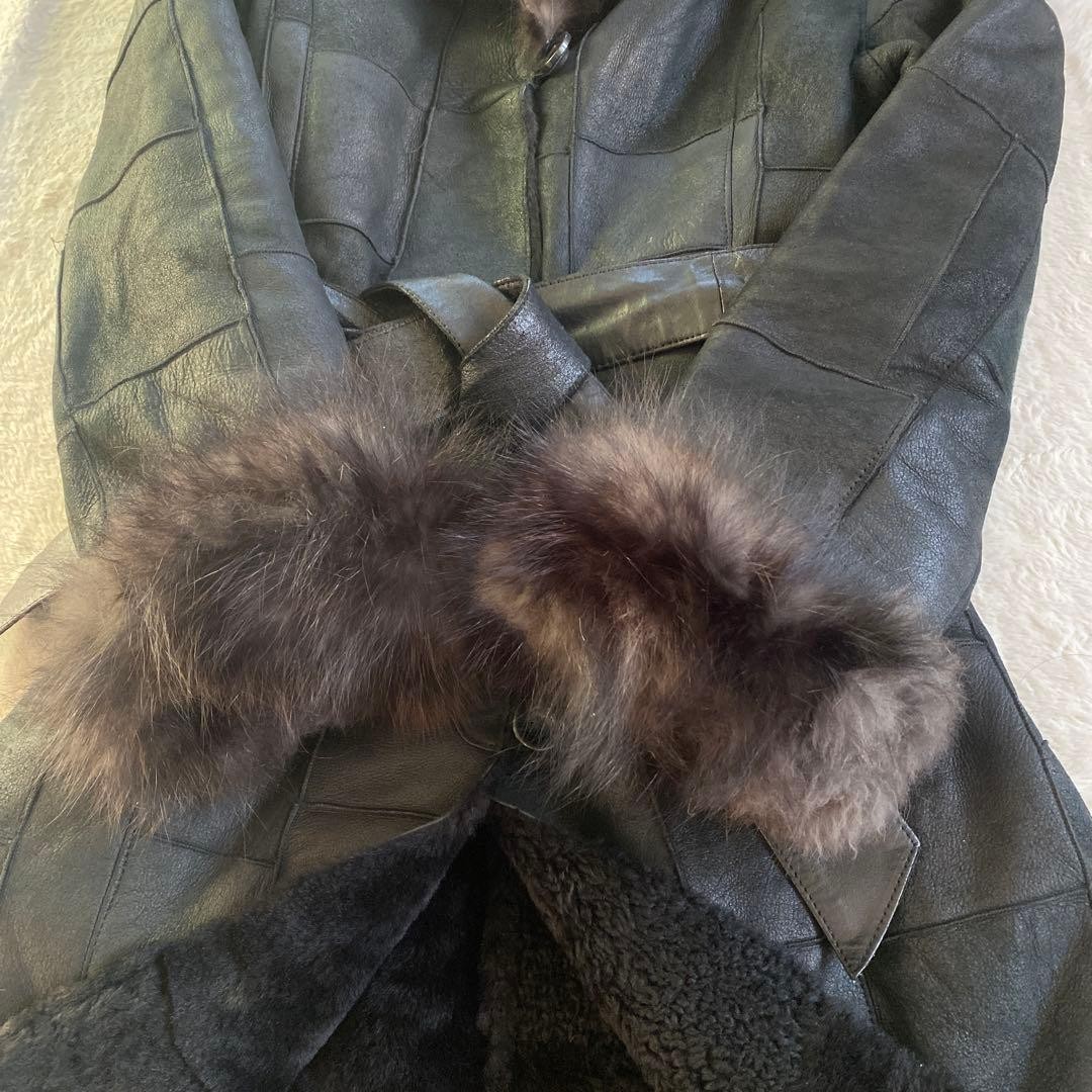 Moncada Real Shearling Patchwork Fox Fur Coat M B… - image 4