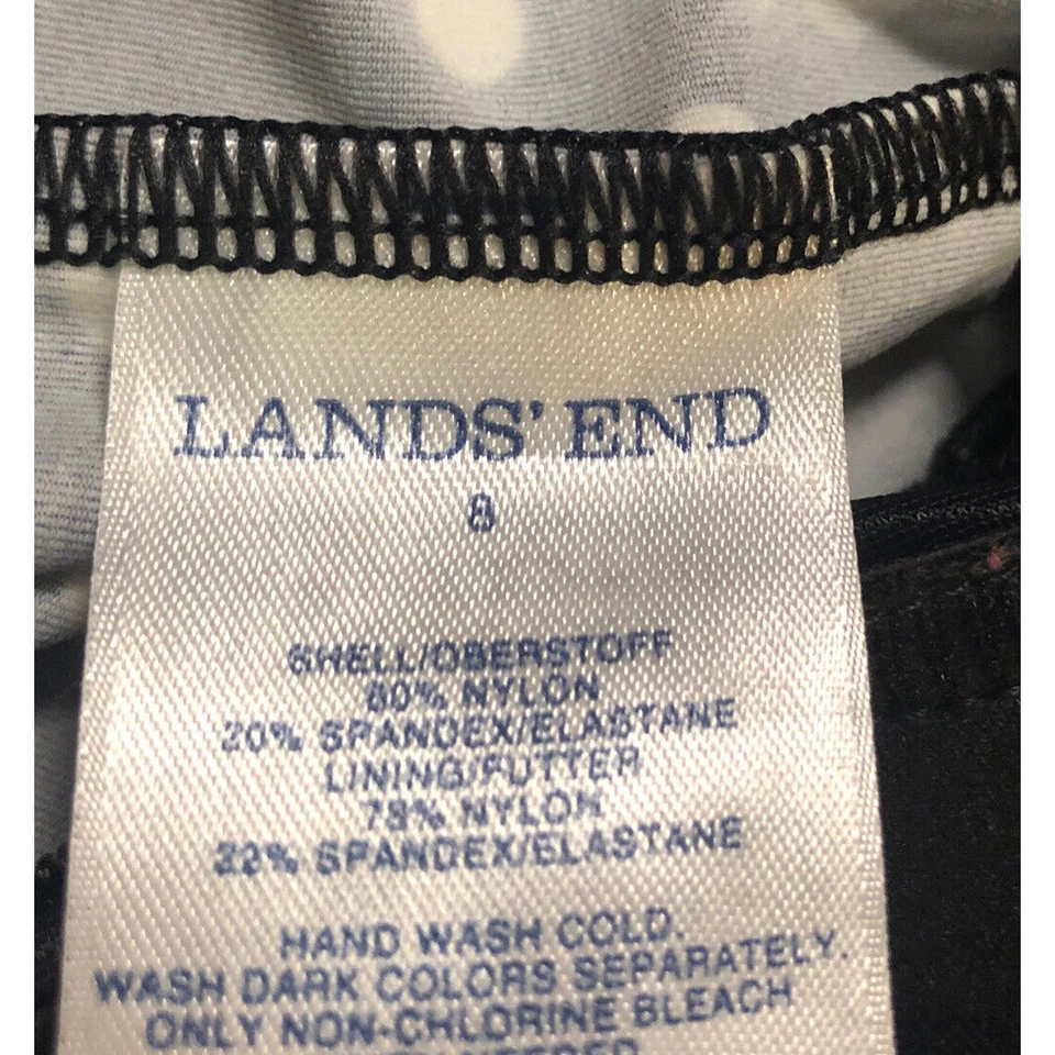 LANDS END Talla 8 Modesto Traje de Baño TANKINI TOP & Parte Inferior Acanalada JUEGO NEGRO Z23 Foto 4 de 4