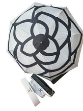 Chanel Beaute GWP White  Black Umbrella W/Crossbody Black  Silver Case NIB