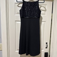 Women's Black Spaghetti Strap Dress Juniors 11/12