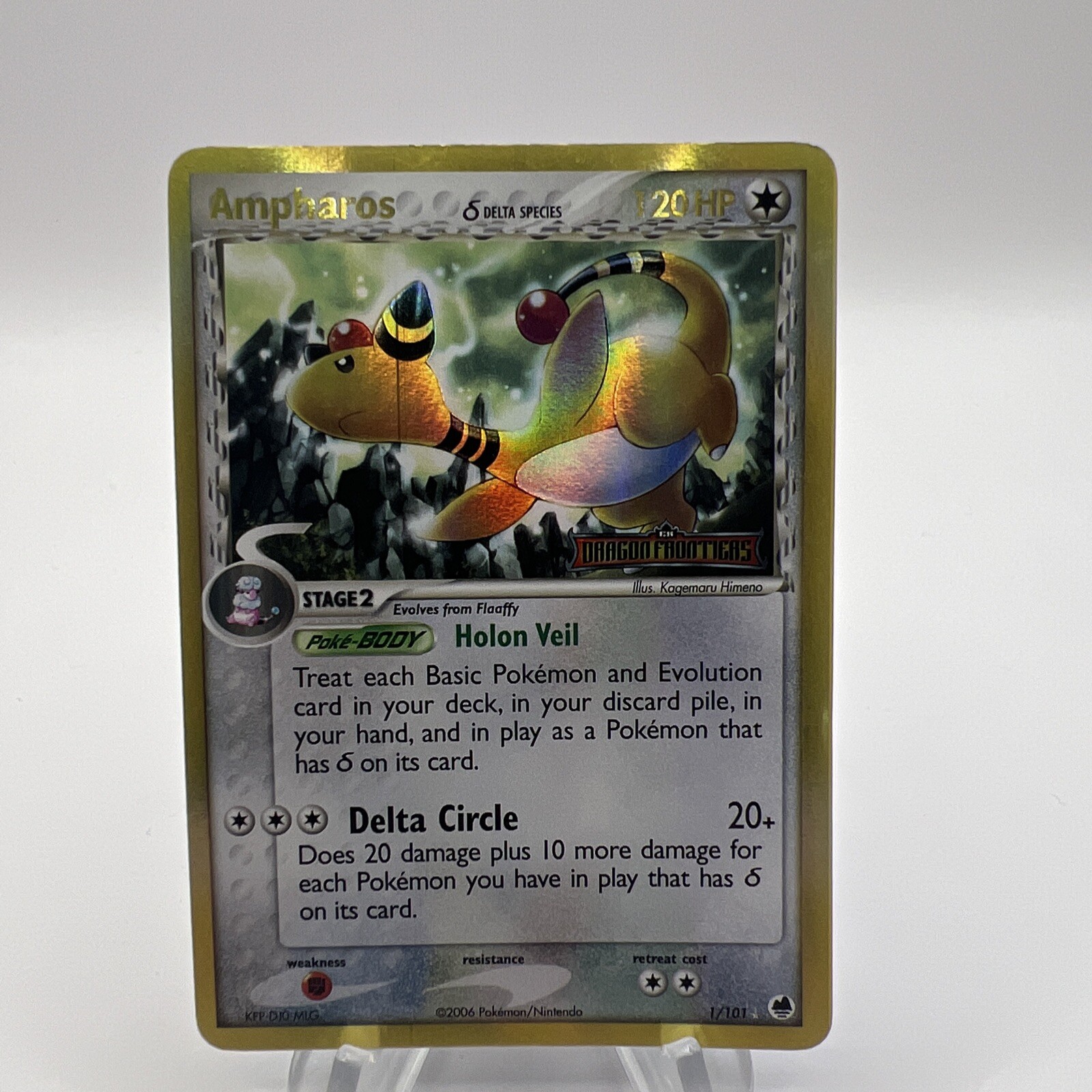 Pokemon AMPHAROS 1/101 (Reverse Holo) Dragon Frontiers eBay