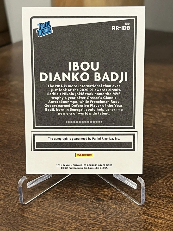 2021-22 Chronicles Draft Donruss RC AUTO IBOU DIANKO BADJI PORTLAND BLAZERS /199 - Image 2 of 2