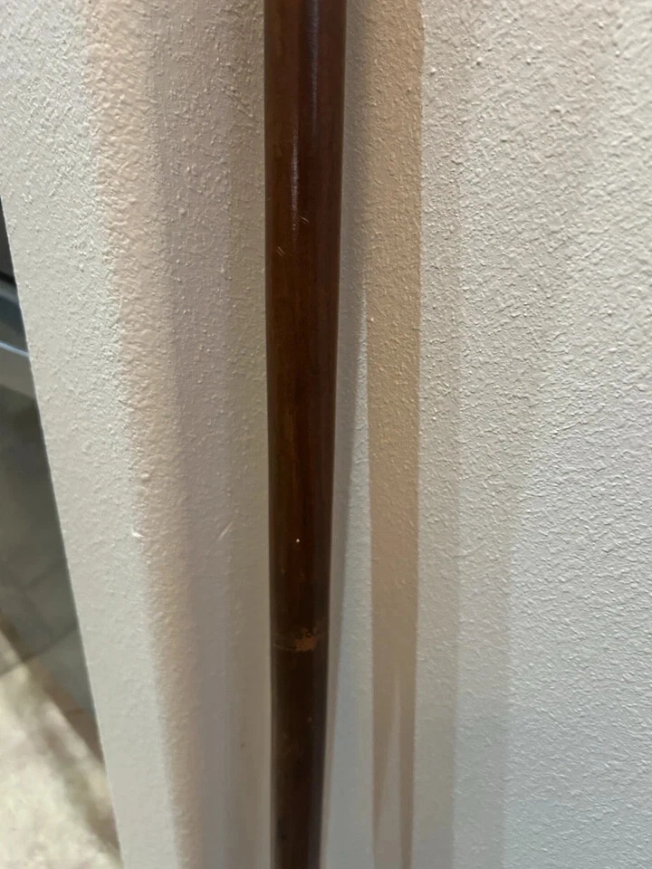 Bastón eduardiano antiguo gadget para caminar bastón de presentación victoriano peltre plateado Foto 2 de 4