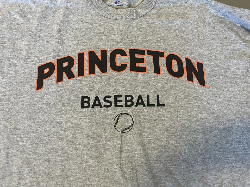 Бейсбольная серая спортивная рубашка Princeton Tigers Russell размер XL - Изображение 2 из 4