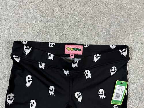 Tipsy Elves Ghost Leggings Women's Size Small Black High Waisted NWT - Picture 3 of 8