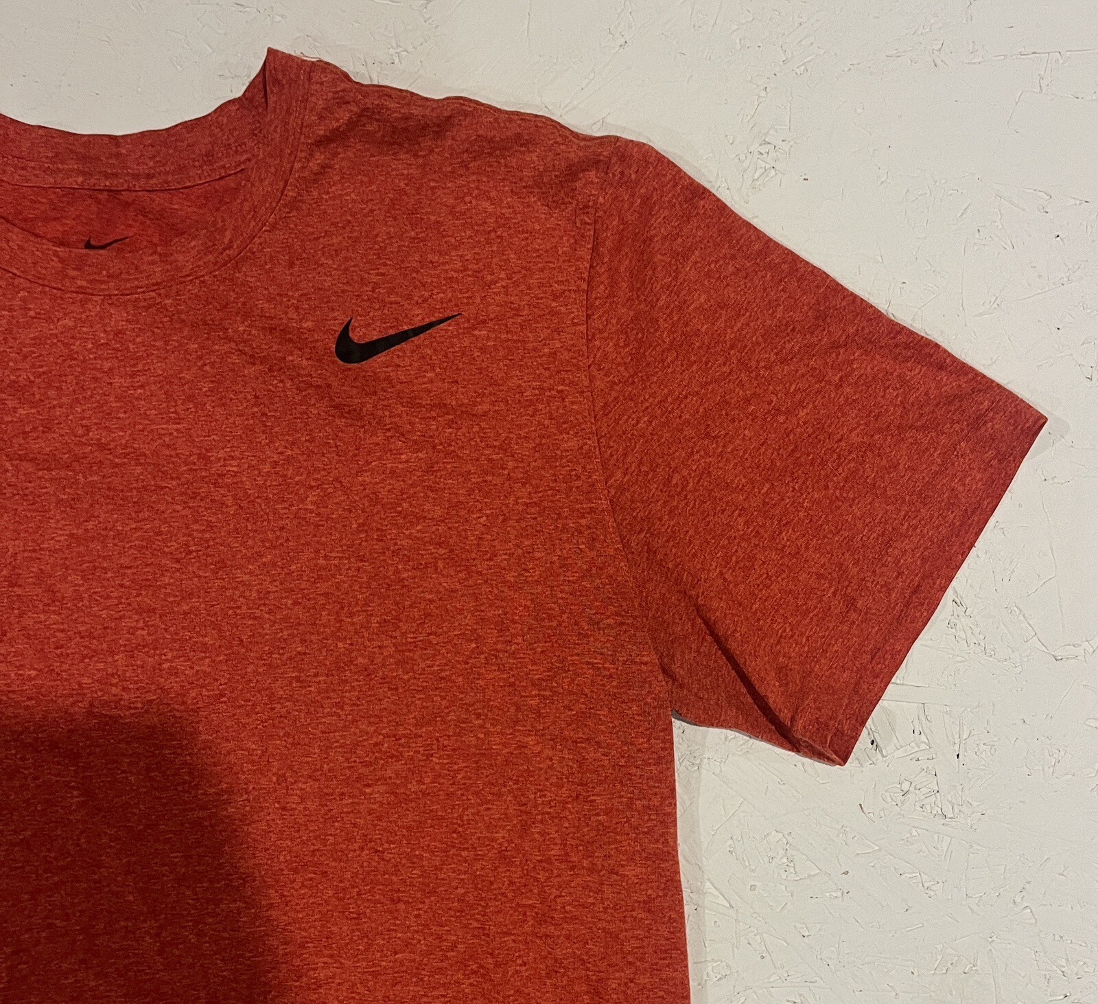 Nike T-Shirt Mens Medium Dri-FIT Training Orange Stretch Workout Gym Athletic thumbnail 5