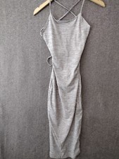 Codigo Maxi Dress Women's S Gray Sexy Spaghetti Strap Open Back