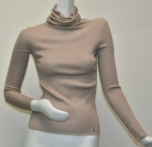 Chanel Sweater Pullover Turtleneck Top 