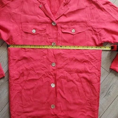Dana Buchman Size 8 Silk Pink Shirt Dress - Picture 4 of 12