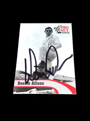 Donnie Allison 1992 PRO SET LEGENDS #L7 VINTAGE autographed NASCAR AL GANG card
