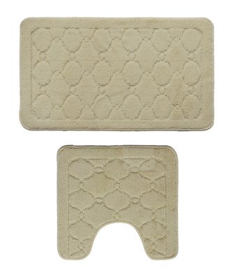 Bathroom Mats Set 2 Piece, Extra Soft Latex Backing Non Slip Bathroom ...