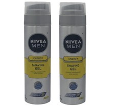 2 Pack Nivea Men Energy Shaving Gel 7 oz with Q10 Instant Effect Close Shave