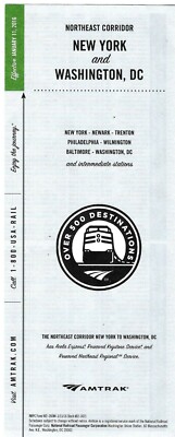 Amtrak-Northeast Corridor Timetable-2016-LAST PRINTED TIMETABLE-RARE COLLECTOR'S