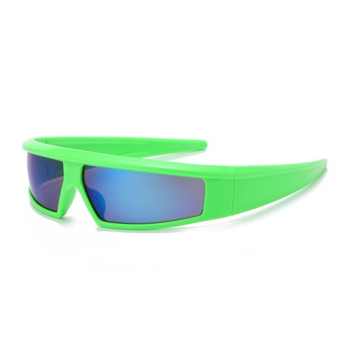 Women Square Wrap Teal Frame Mirror Sunglasses Fashion Designer Shades Celebrity - Picture 25 of 53