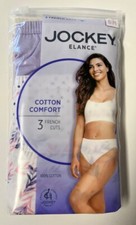 Jockey Elance 100 Cotton Panties Size 5 or 6 French Cuts Set/3