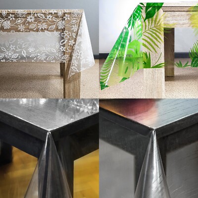 Tischfolie Transparent Glasklar Tischdecke Schutzfolie Tischschutz Abwaschbar