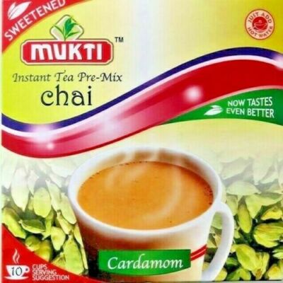 MUKTI CHAI TEE INSTANT VORMISCHUNG Tee GESÜSST/UNGESÜSST 50 Beutel (große Packung)