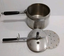 Vintage FLEX SEAL Pressure Cooker Stainless Steel 4 qt USA, Vischer Co. Chicago 