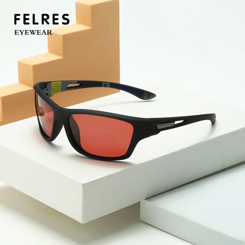 Hombres Gafas de sol polarizadas para pesca deportivas lentes rojas ver peces gafas flotantes UV400 Foto 3 de 4