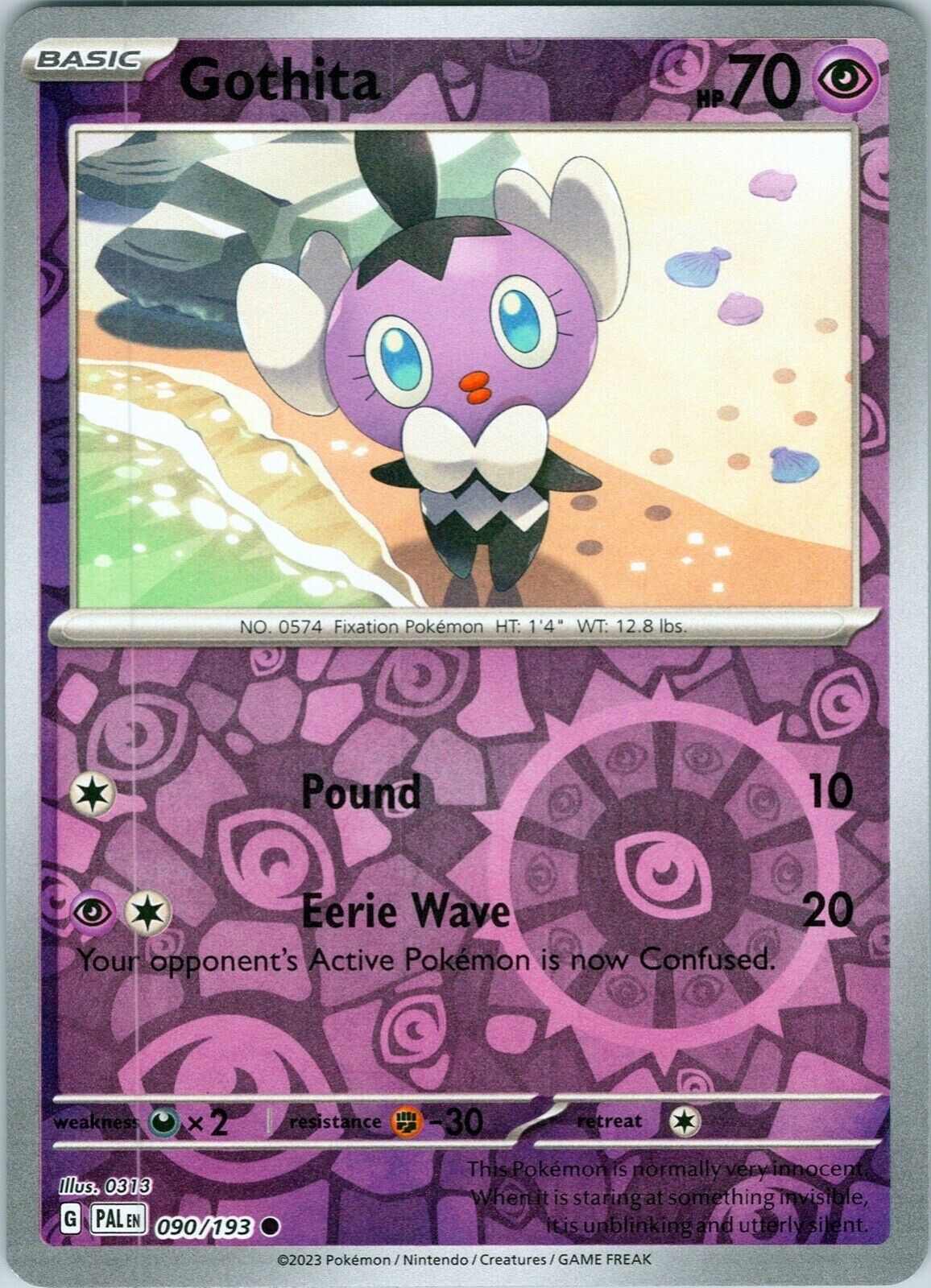 Pokemon -  Gothita 090/193 - Reverse Holo - Paldea Evolved - NM/M