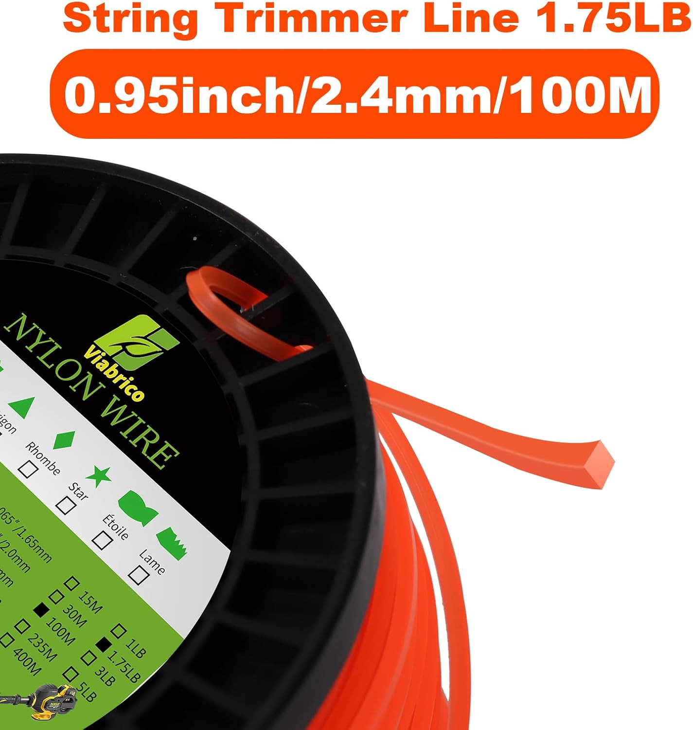 String Tracker String Trimmer Line Square Orange Heavy Duty Weed Eater String Premium ...