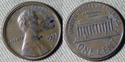 Error : Lincoln Cent 1973D Broadstruck IREC1825
