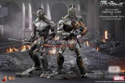Hot Toys Avengers Chitauri Foot Soldier Commander Set 1/6 Action