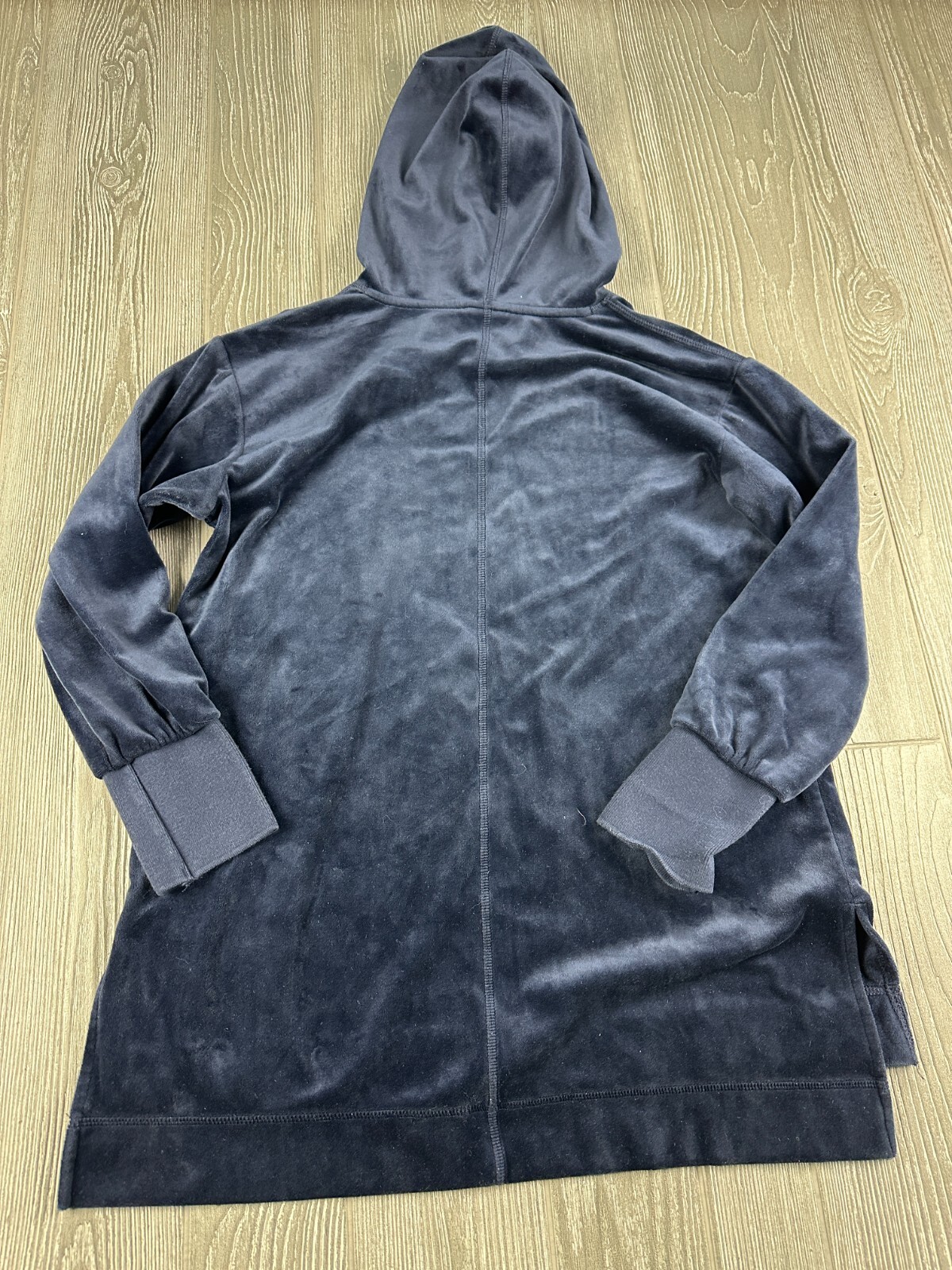 Chicos Zenergy Velvet Tunic Hoodie Pullover Blue … - image 3
