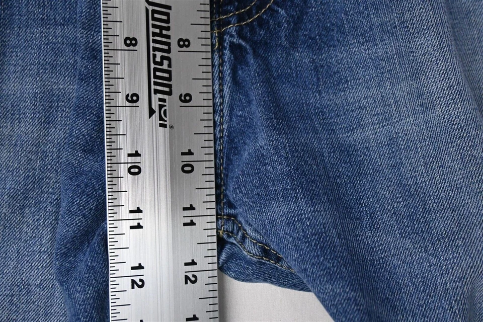 Hollister 36x32 Bootcut Light Wash Distressed Cotto Denim Mens Jeans - Image 4 of 4