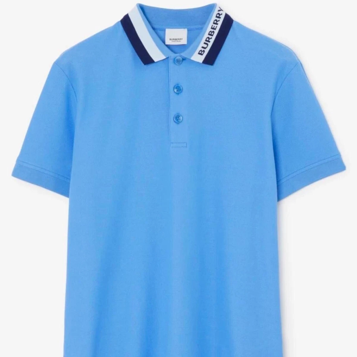 Burberry London Logo Cotton Blue Polo Shirt Size L BNWT RRP 450