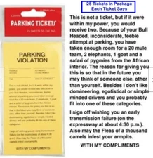 25 Fake Parking Tickets Prank Joke Funny Pretend Police Cop Gag Violation Fun
