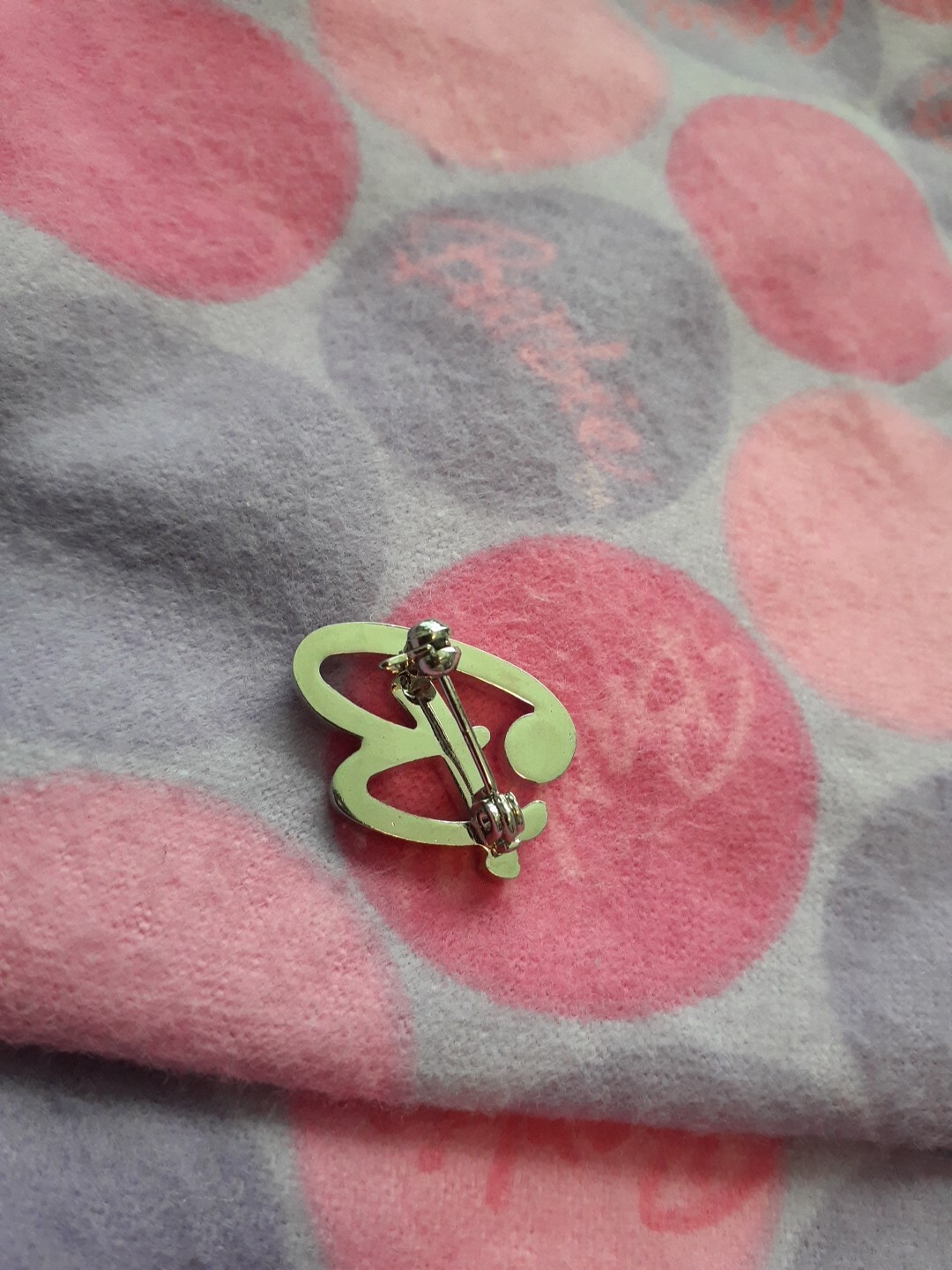 Silver Color Barbie B Pin with Rhinestone | eBay