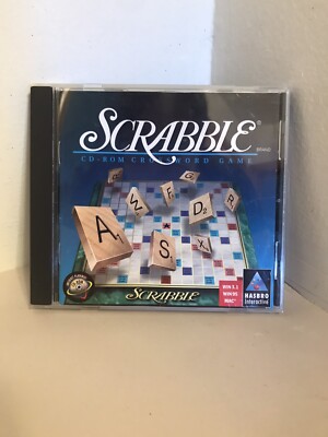 Scrabble CD-Rom Crossword Game Vintage 1996 Hasbro For Windows 95/3.1 Mac